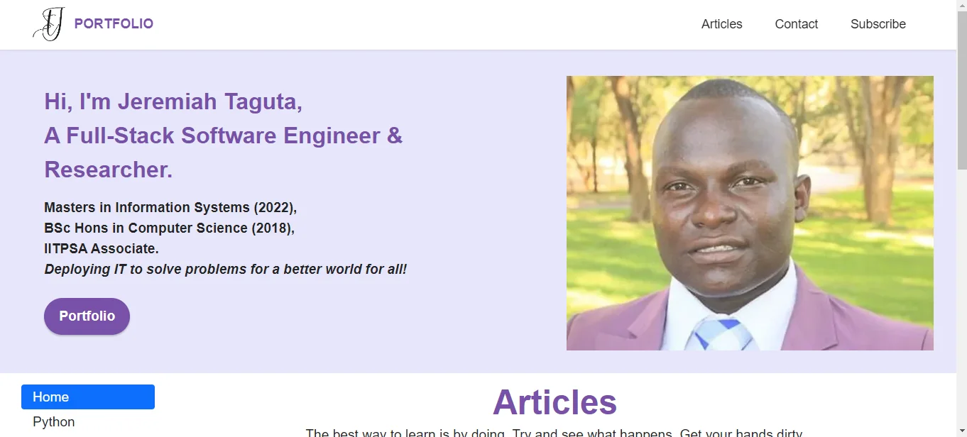 Blog by Jeremiah Taguta, Software Engineer.